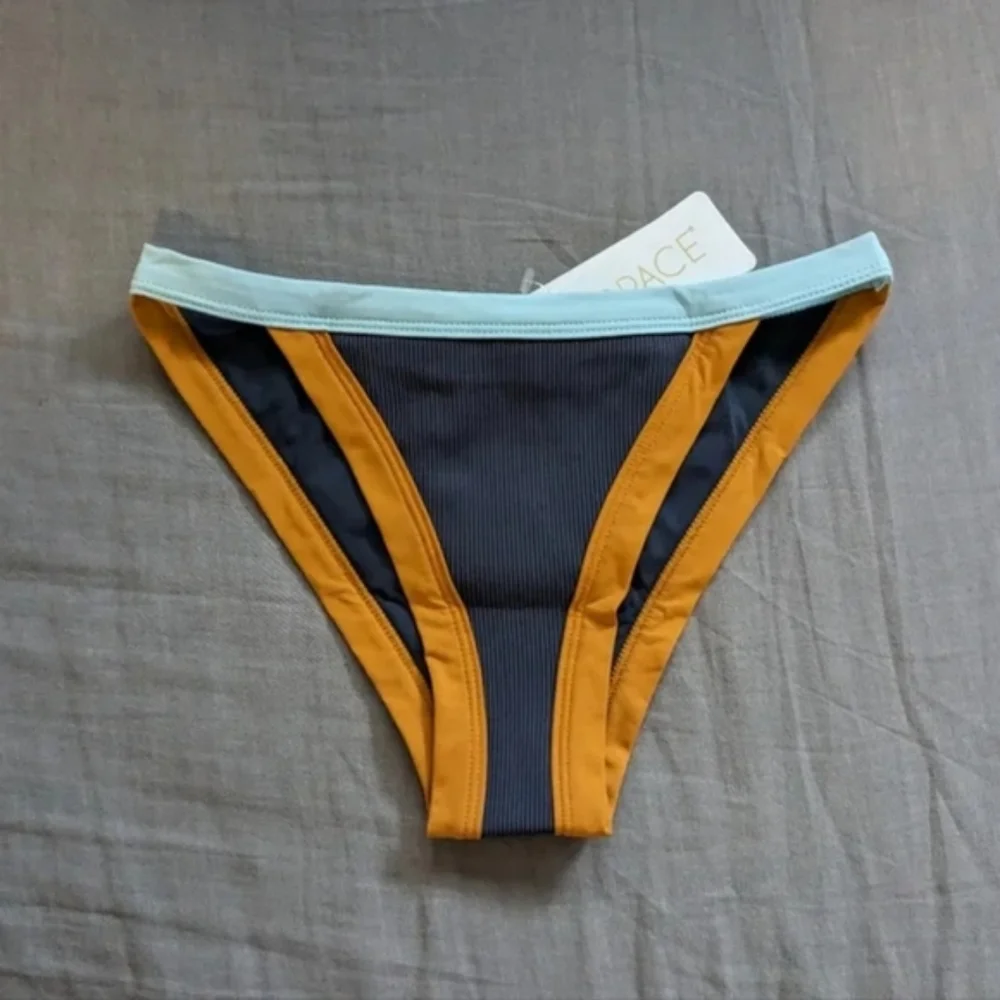 L*Space Lala Vacay Bikini Set Slate Sky Blue Inka Gold
